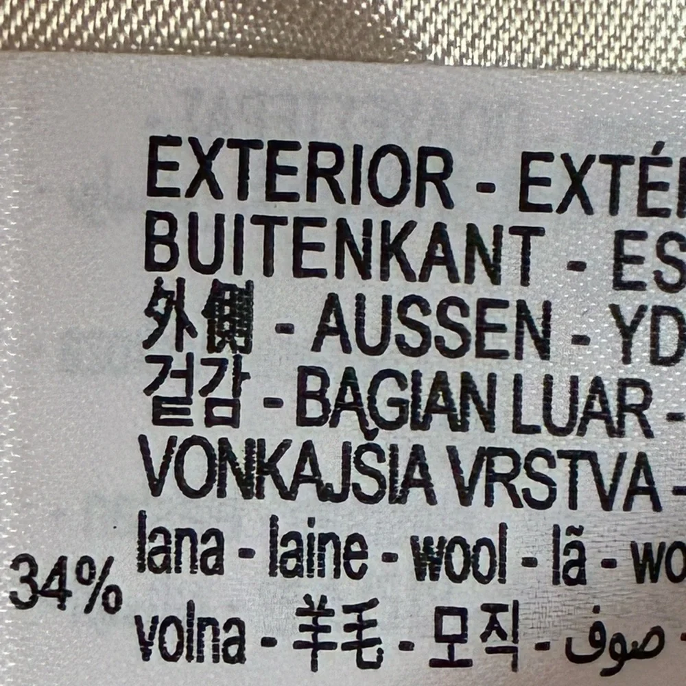 NWT. Zara ZW Collection Cream Wool Blend Frock Coat. Size XS. - Picture 8 of 12